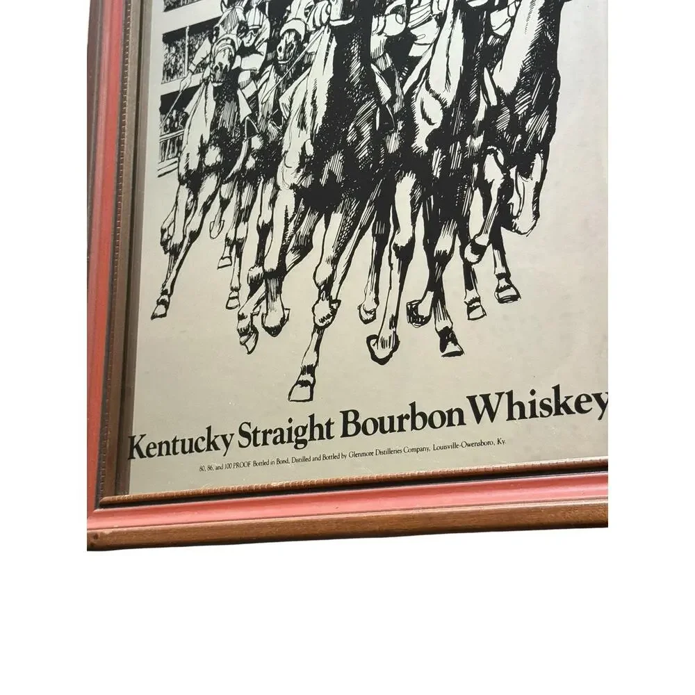 Vintage‎ Kentucky Tavern Bourbon Mirror 1983 Derby 109 Horse Racing Bar Decor